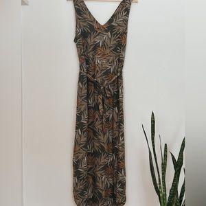 A New Day Palm Print Maxi Dress
